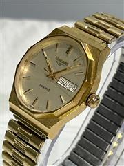 Longines ref. Q162D Quartz | Champagne Linen Dial on Gold tone